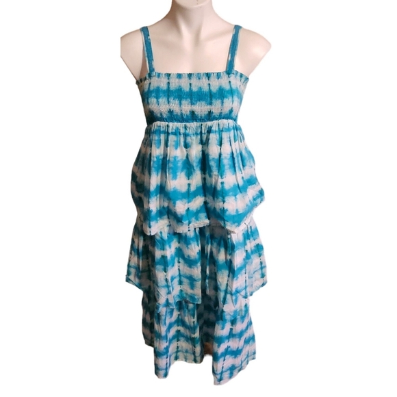 Calypso St Barth for Target Tie Dye Maxi dress Turquoise & White Size XL (14/16) - Picture 2 of 10